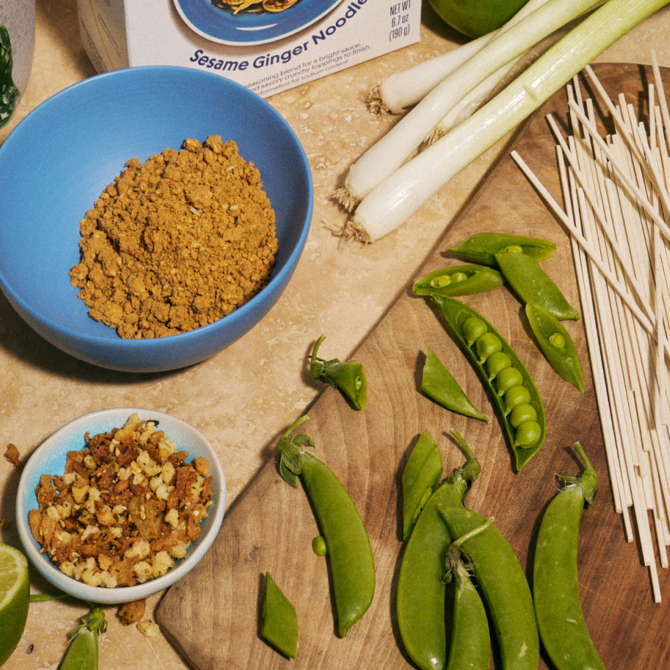 Sesame Ginger Noodles with Sugar Snap Peas